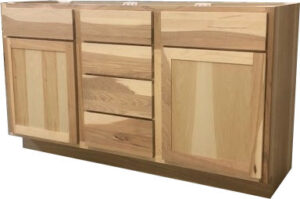 Quality One™ 60 x 34-1/2 Unfinished Oak Sink/Cooktop Kitchen